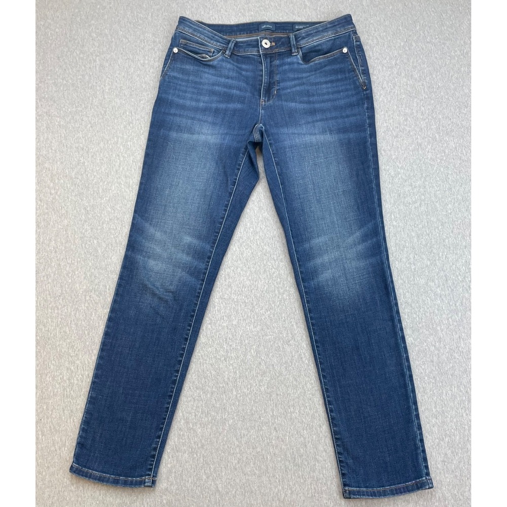 J Jill Denim Jeans Womens 6 Tall Blue Cotton Blend Stretch Mid-Rise Slim Ankle